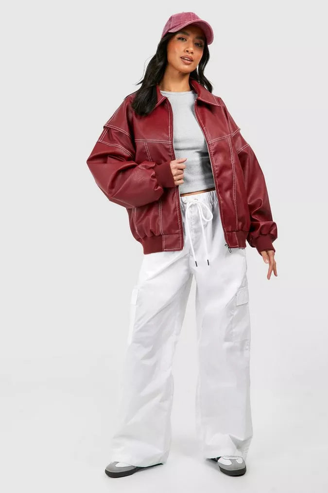 Lara Leder-Bomberjacke – Ultimativer Stil und Komfort