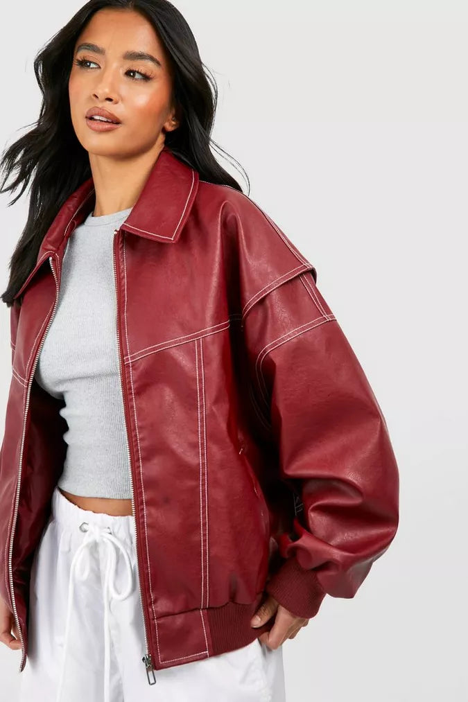 Lara Leder-Bomberjacke – Ultimativer Stil und Komfort